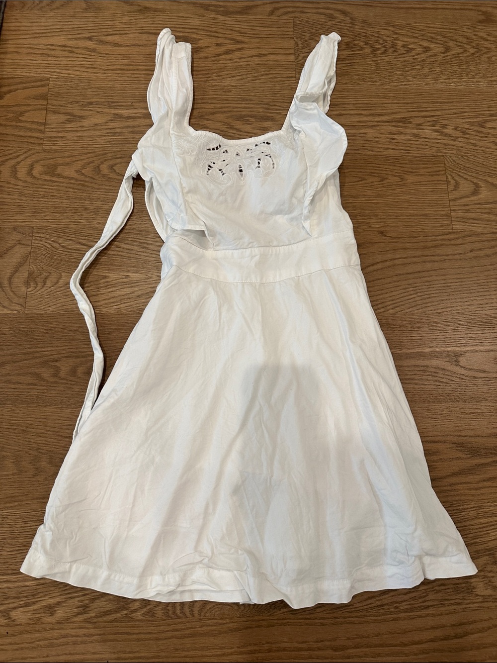 BCBGMaxAzria White Eyelet Mini Dress